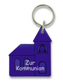 Schlüsselanhänger "Zur Kommunion" - lila