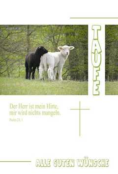 Doppelkarte "Weißes und schwarzes Schaf" - Taufe