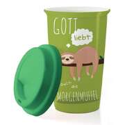 Coffee to go-Becher: Gott liebt auch die Morgenmuffel Coffee to go-Becher: Gott liebt auch die Morgenmuffel