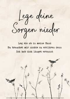 Sefora Nelson - Poster: Lege dein Sorgen nieder - A3 Poster: Lege dein Sorgen nieder - A3