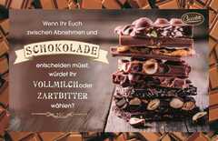 Schokokarte - Wenn ihr euch zwischen Abnehmen und Schokolade