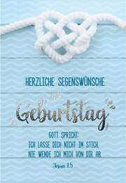 Faltkarte - Geburtstag Josua 1,5 Faltkarte - Geburtstag Josua 1,5