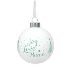 Christbaumkugel "Joy Love Peace"