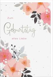 Faltkarte "Zum Geburtstag alles Liebe"