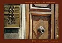 Postkarte "Ich darf mit der Tür ins Haus fallen..." - 5 Stück
