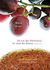 Lars Lilienthal - Faltkarte "Bleib dran! Ich bin der Weinstock..." - 5 Stück Faltkarte "Bleib dran! Ich bin der Weinstock..." - 5 Stück