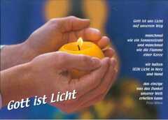 Postkarten: Gott ist Licht, 12 Stück