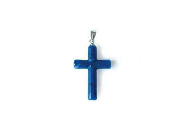 Anhänger "Kreuz" - Blauquarz