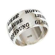Fingerring "Liebe, Glaube, Hoffnung" - 18 mm Fingerring "Liebe, Glaube, Hoffnung" - 18 mm