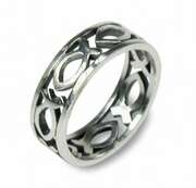 Fingerring "Fische" - ausgestanzt - 19 mm Fingerring "Fische" - ausgestanzt - 19 mm