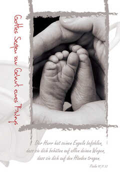 Faltkarte "Gottes Segen zur Geburt eures Babys" - 5 Stück