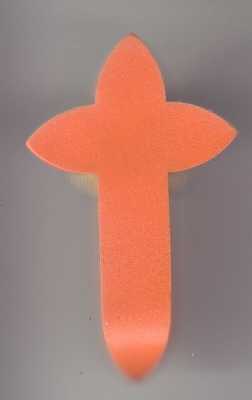 Ansteckpin "Lebenskreuz" - orange