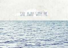 Postkarten "Sail Away With Me" - 5er Set