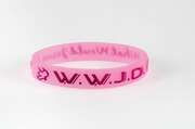 Armband "W.W.J.D." - Taube - What would Jesus do? Rosa