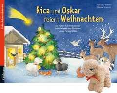 Rica und Oskar feiern Weihnachten - mit Stoffschaf