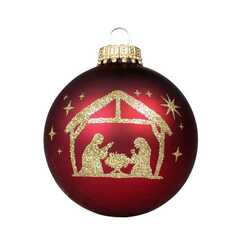Christbaumkugel - mit Krippenmotiv Christbaumkugel - mit Krippenmotiv