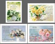 Kleinkärtchenserie Blumen, 12 Stück Kleinkärtchenserie Blumen, 12 Stück